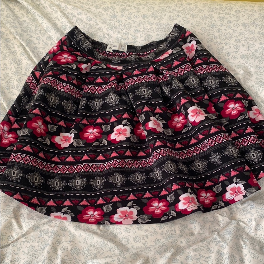 Abercrombie kids pink floral skirt